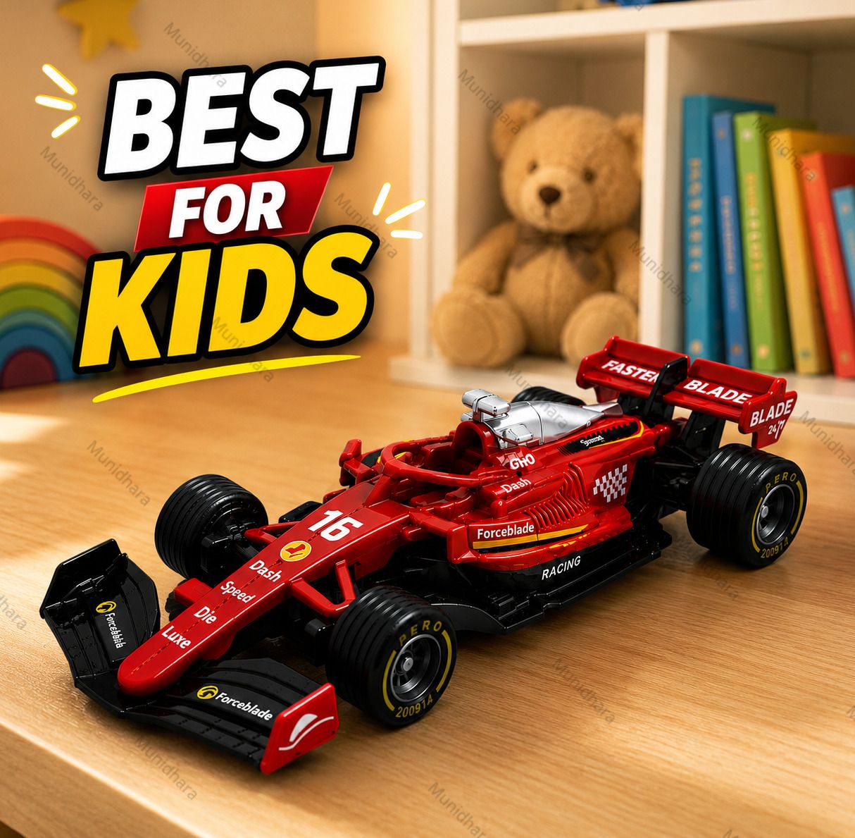 munidhara Cool Formula 1 Race Car Metal Collectible F1 Display Model for kids-picture-22