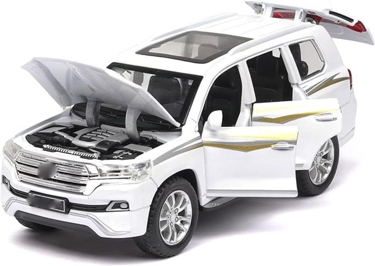 pezyox 1:32 scale land Cruiser Diecast Metal Pull back with sound & light for kids-picture-36