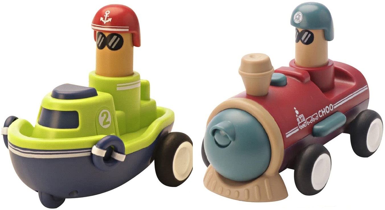 Push and Go Friction Powered Vehicles Transport (Including Boat & Train)