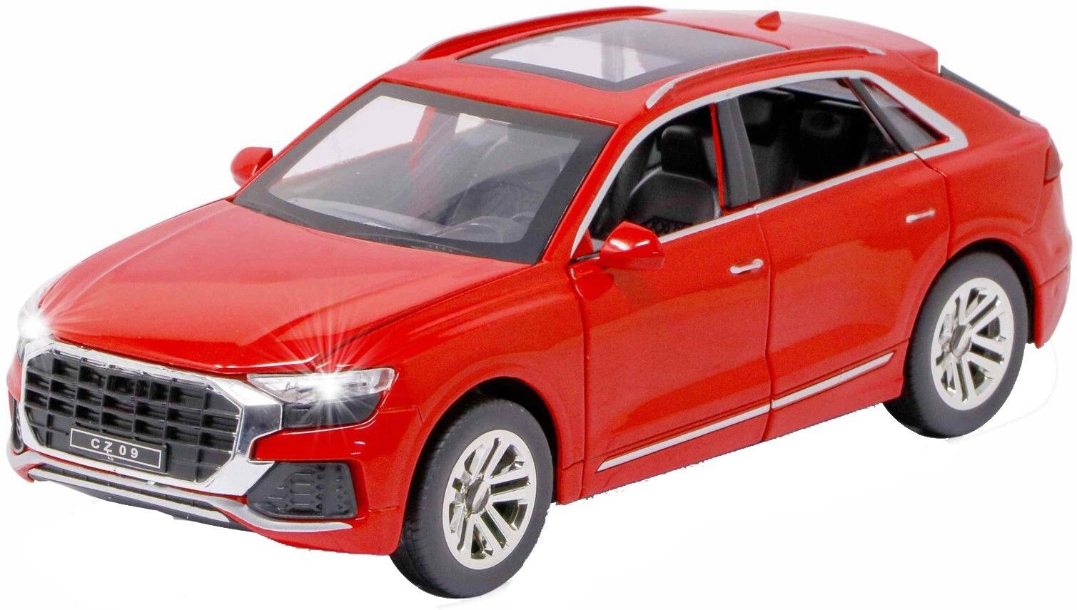 dezicon ecom 1:32 Die Cast Model Car Alloy Metal Q8 Car for Kids Sound Light Pull Back Truck-picture-36