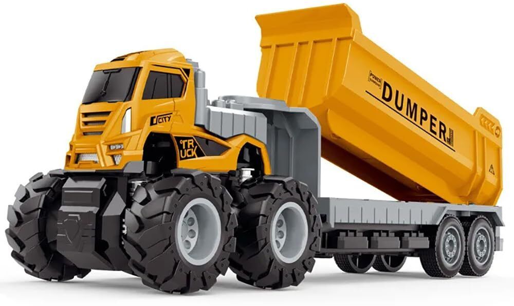 1:43 4WD Metal Die-Cast Construction Dumper Truck toys with Friction Powered Toy