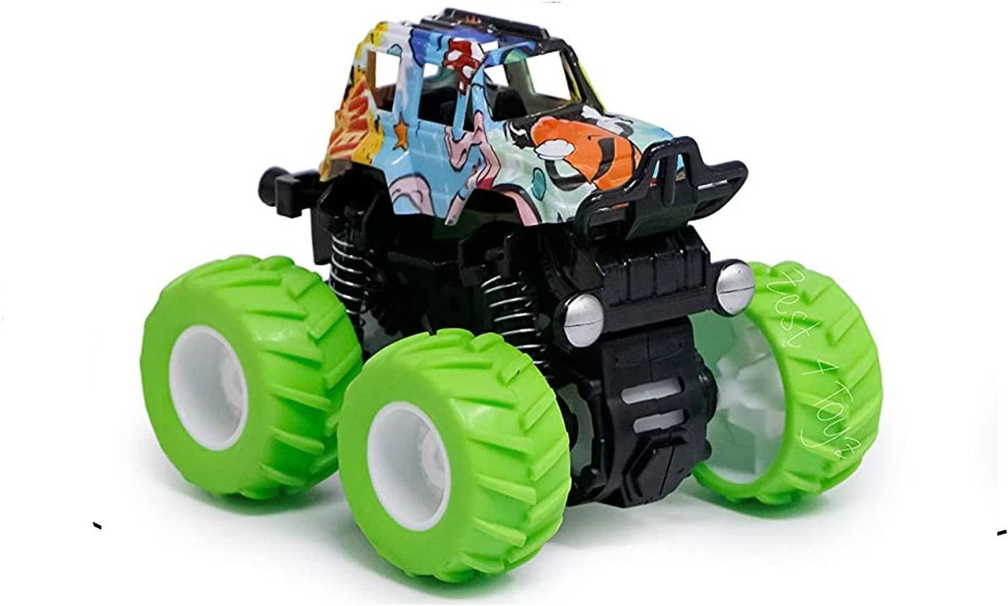 Mini monster truck toy&game Stunt car Friction Powered Cars Push go Truck Sports-image-15