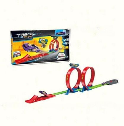 Loop Stunt Track with Powerd Car Racing Track Toy Set-image-7