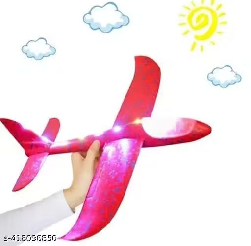 Throwing Foam Plane with Led Flashing Light, Aeroplane , Flying Aircraft-image-1