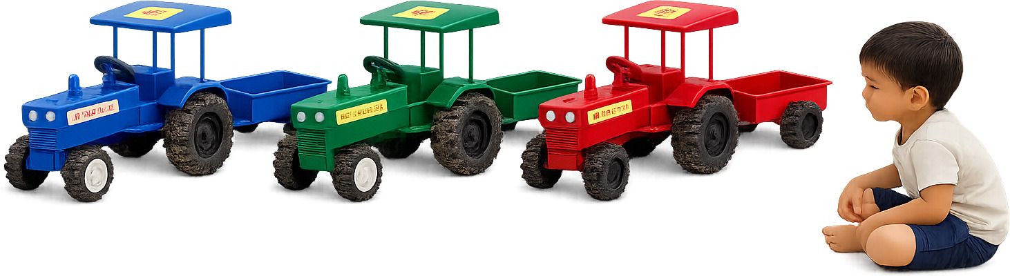 craftedroots Farm Tractor Trolley Toy | Safe Plastic Toy for 3+ Years-picture-20