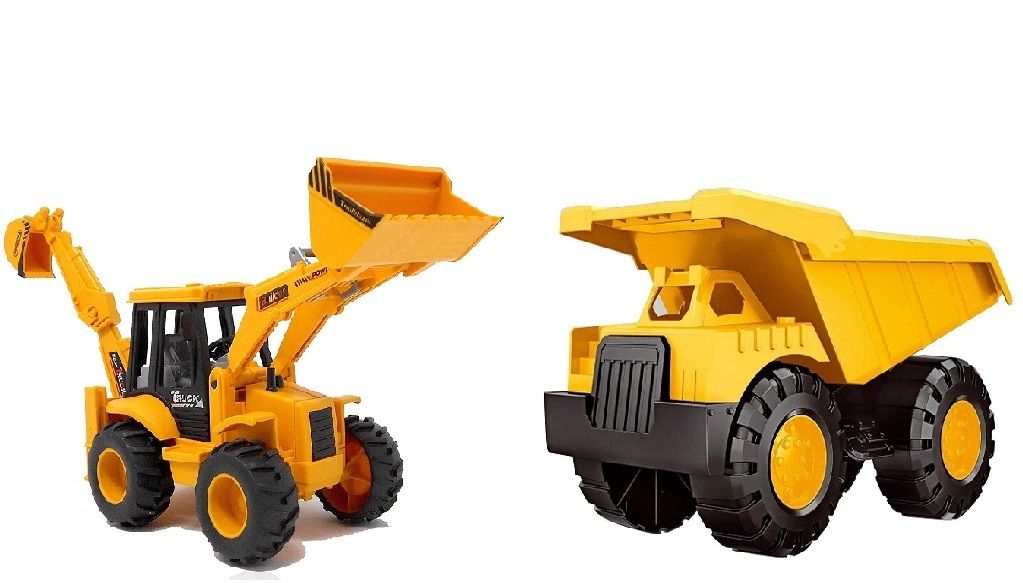 rainbow toys High-Quality ABS Plastic JCB and Tipper Toy Vehicles for Adventurous Kids-picture-43