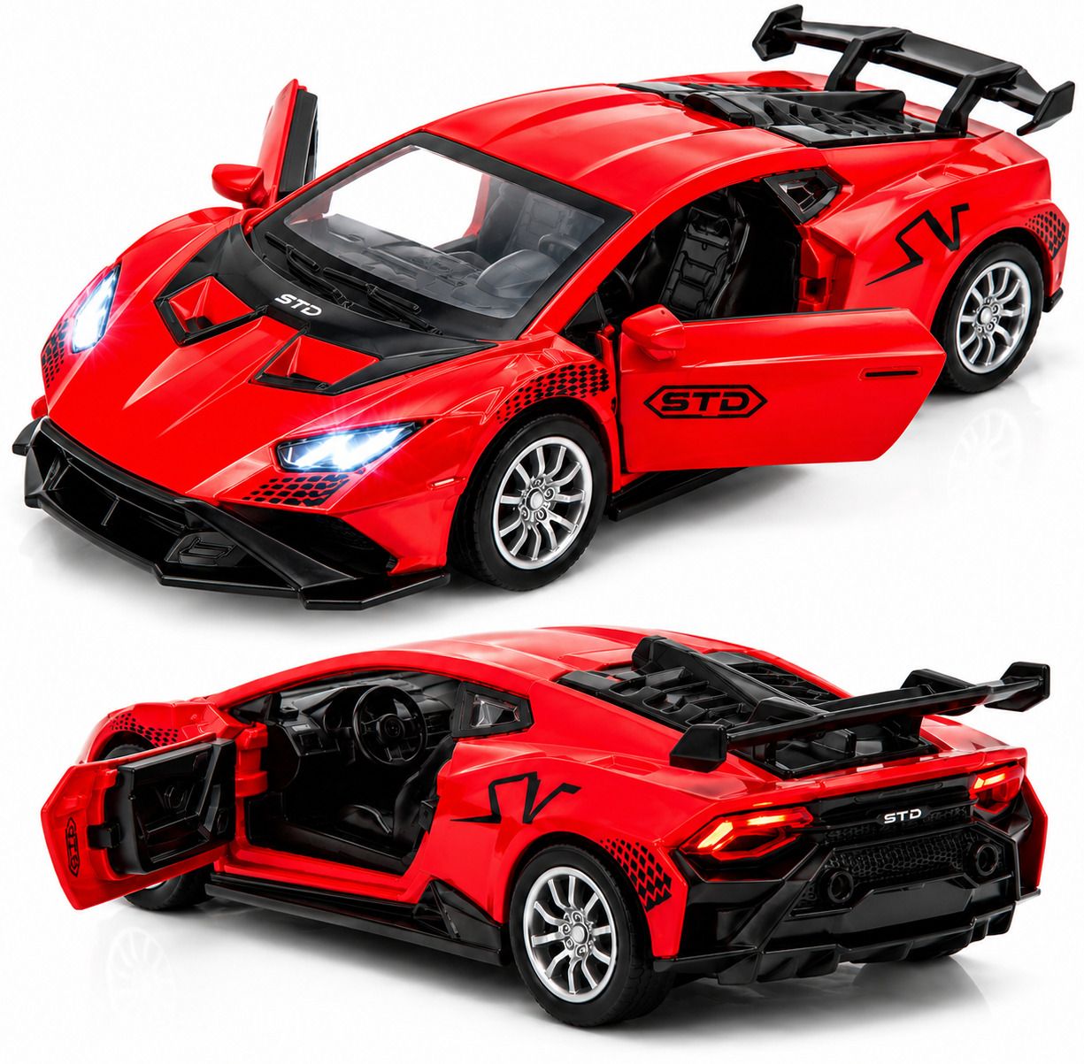 zazutoys 1:32 DieCast Metal Pull Back Kids Toy Realistic Miniature Openable Doors-picture-18