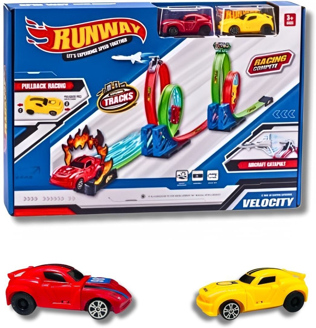 vaniha Double Loop Track Racer Car Toy Set for kids-picture-32