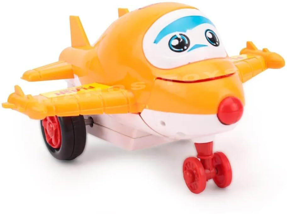 vworld unbreakable bright color mini racing converting plane to robot friction toy image 1