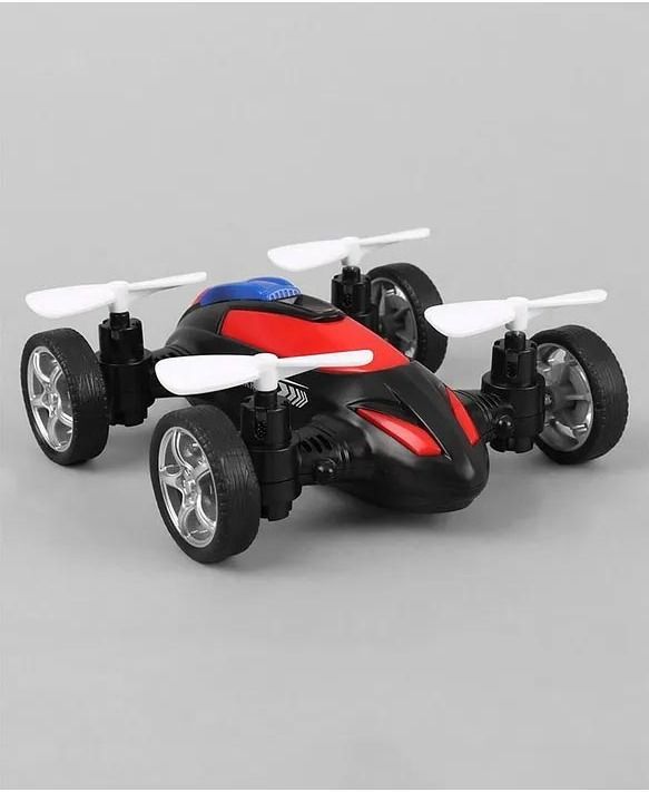 2in1 Go Drone Car Toy Push & Go Friction Powered Realistic Moving Fans 4 Rotors-image-14