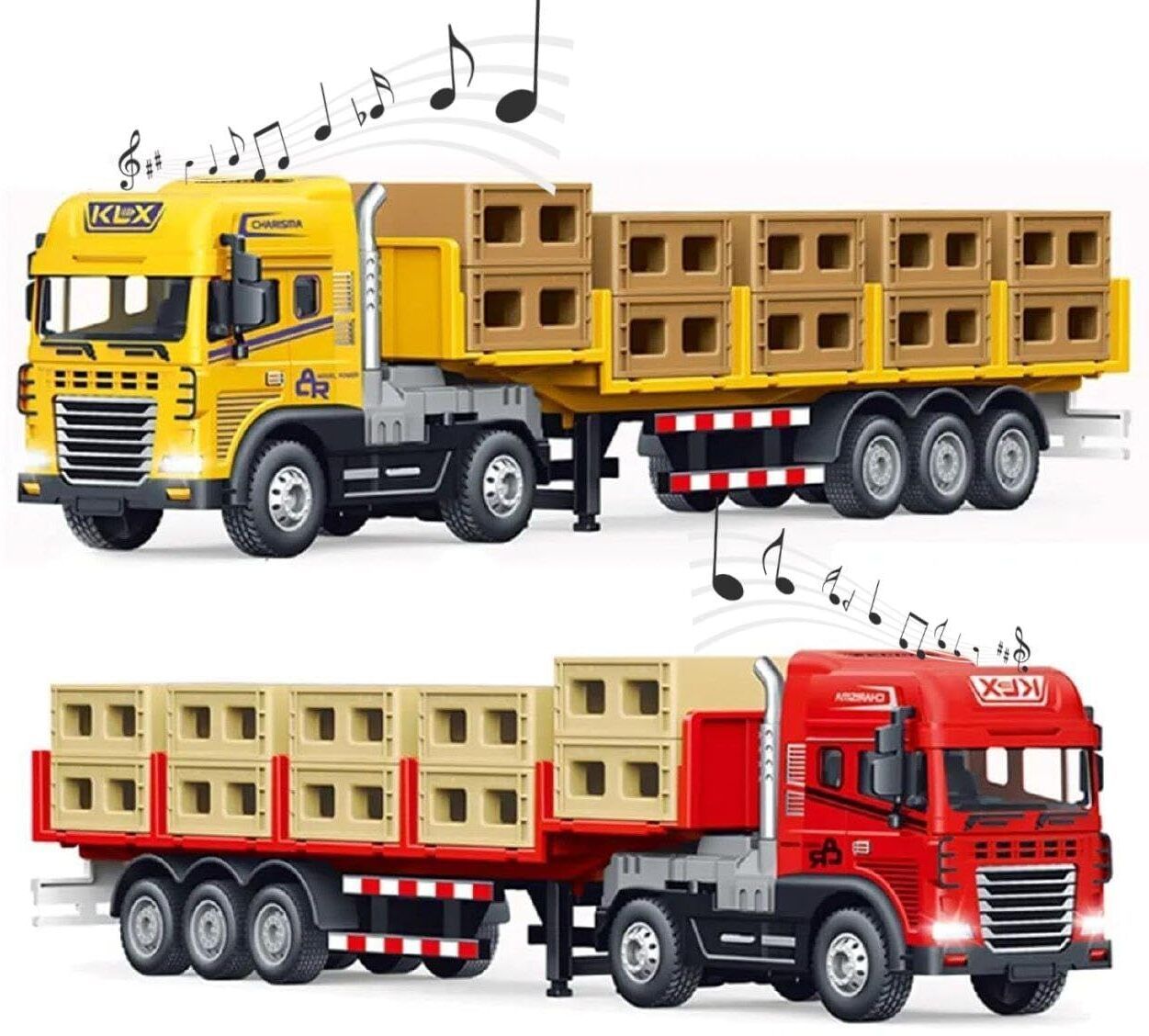 dherik tradworld 1:24 Diecast Alloy Transport Including Boxes Truck Toys for Kids-picture-15