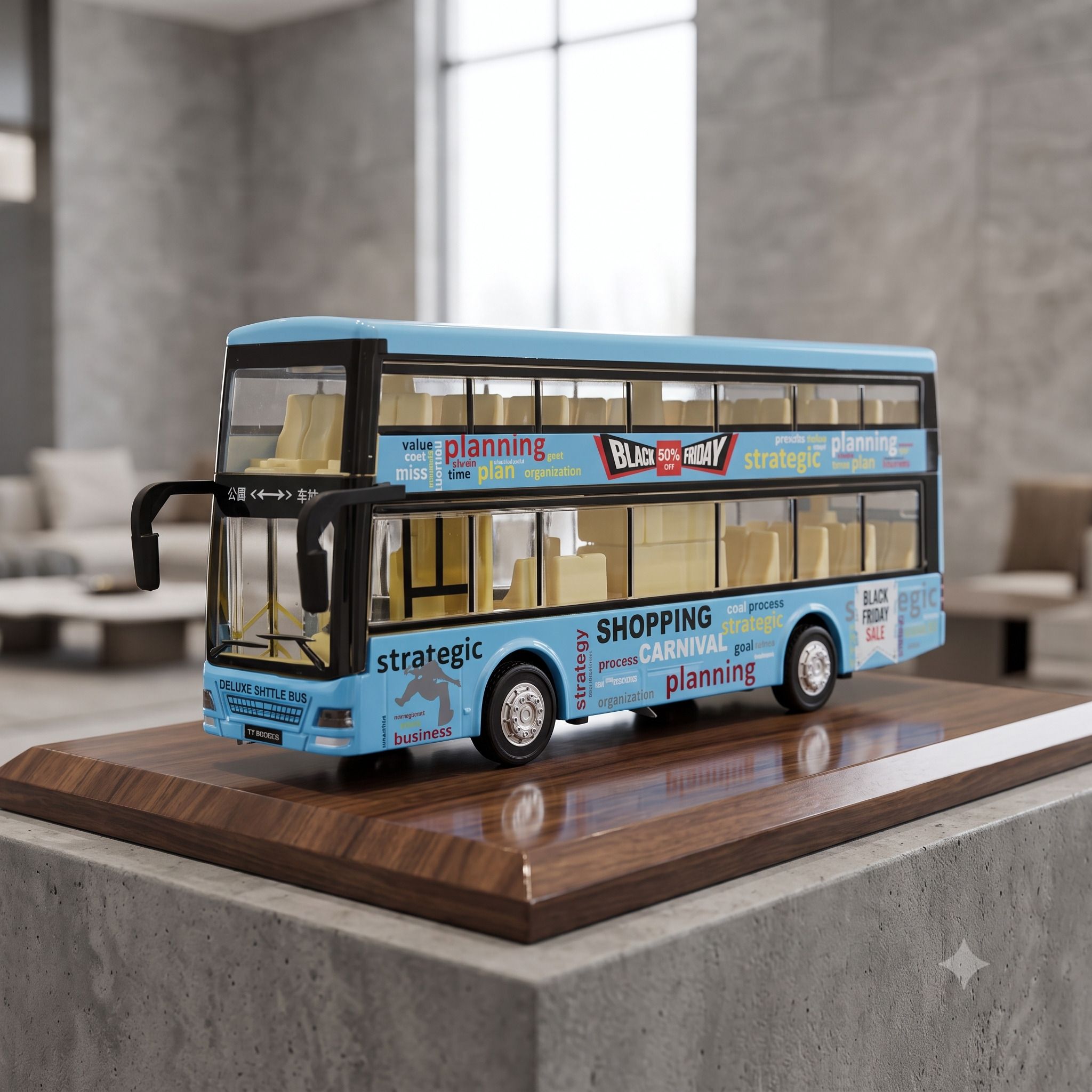 Diecast Toy Bus For Kids Metal Light Sound Pullback |Toy | DS1S2-image-36