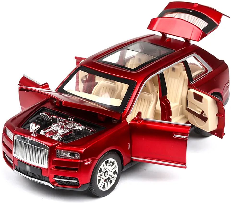 1:32 Roll Royce Cullinan Diecast Metal Pullback Toy car with Openable Doors-image-31