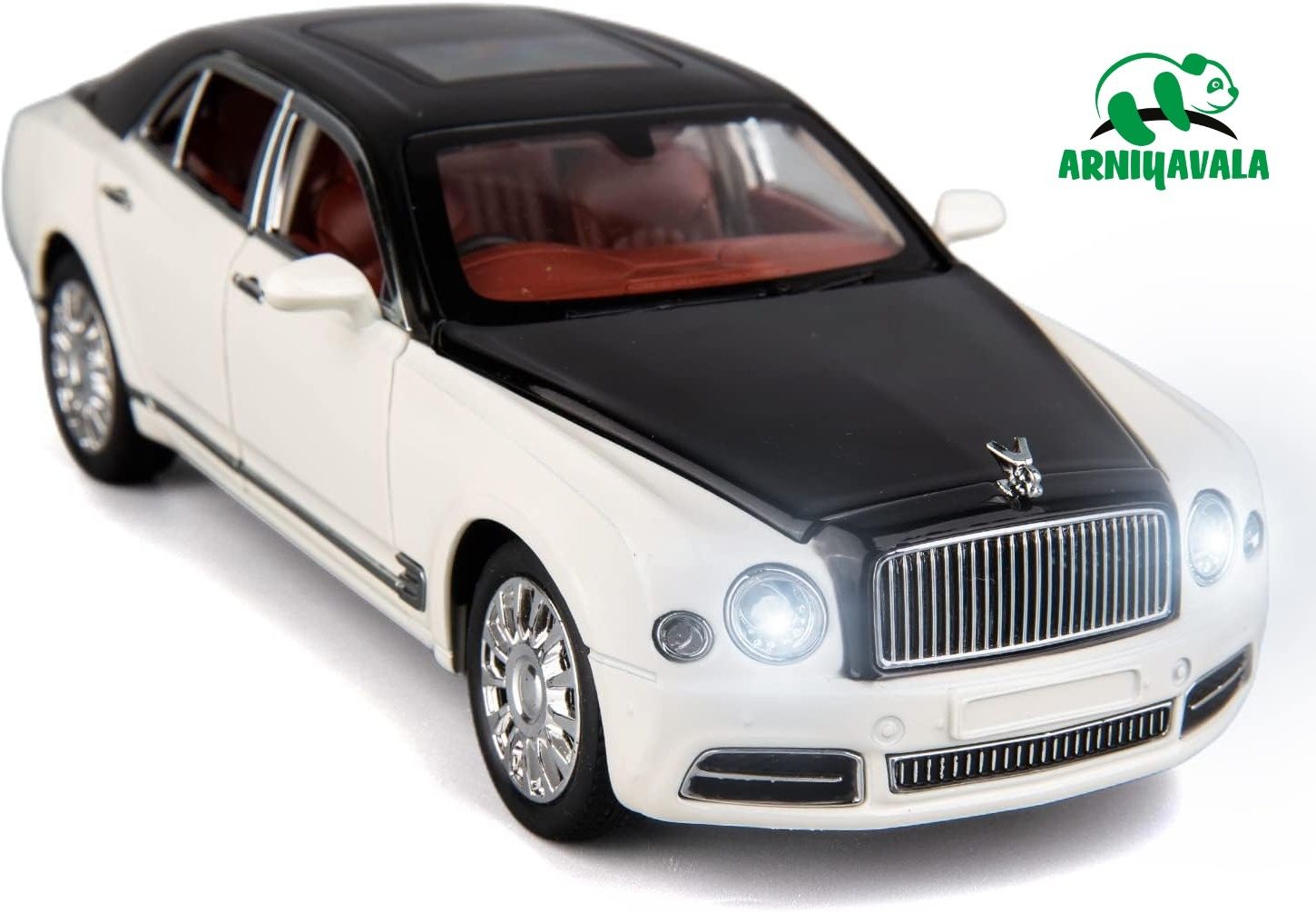 arniyavala 1/24 Scale Bentley Mulsanne Diecast metal Cars Models, Pull Back Car Toys-picture-3