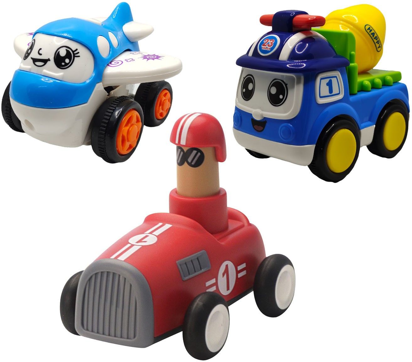 vaniha Unbreakable Four-Wheel Drive Friction Powered Diecast Toy Set-D108-picture-30