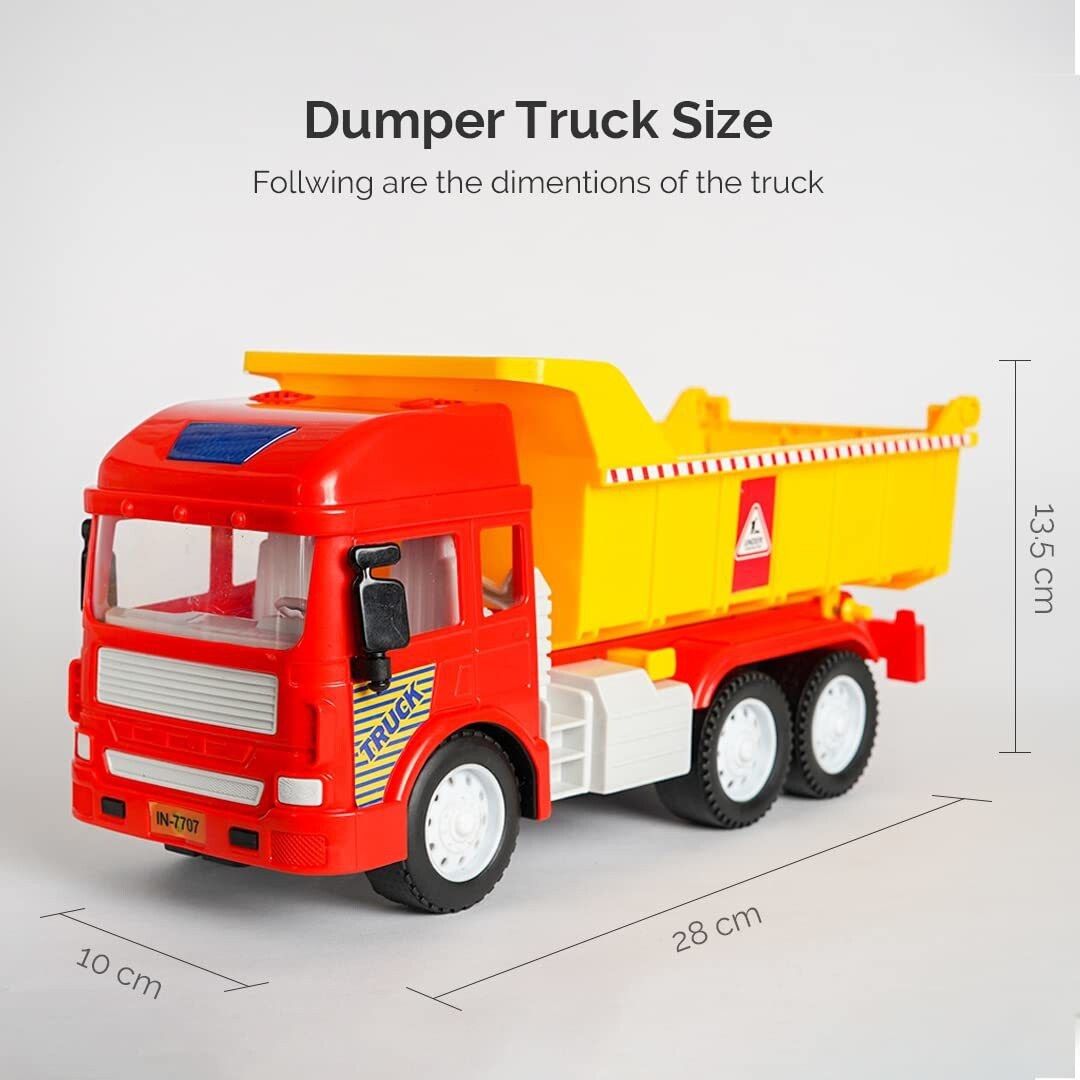Friction Powered Dumper Truck Toy - Multicolour-image-4