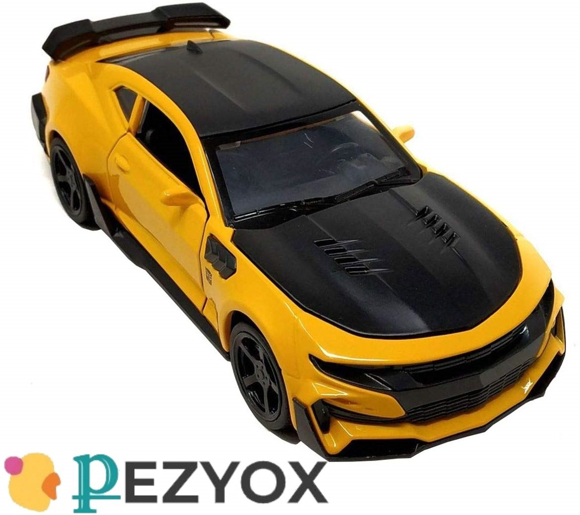 pezyox 1:32 Scale Camaro with Openable Doors and Pull Back with Lights & Music for kids-picture-18