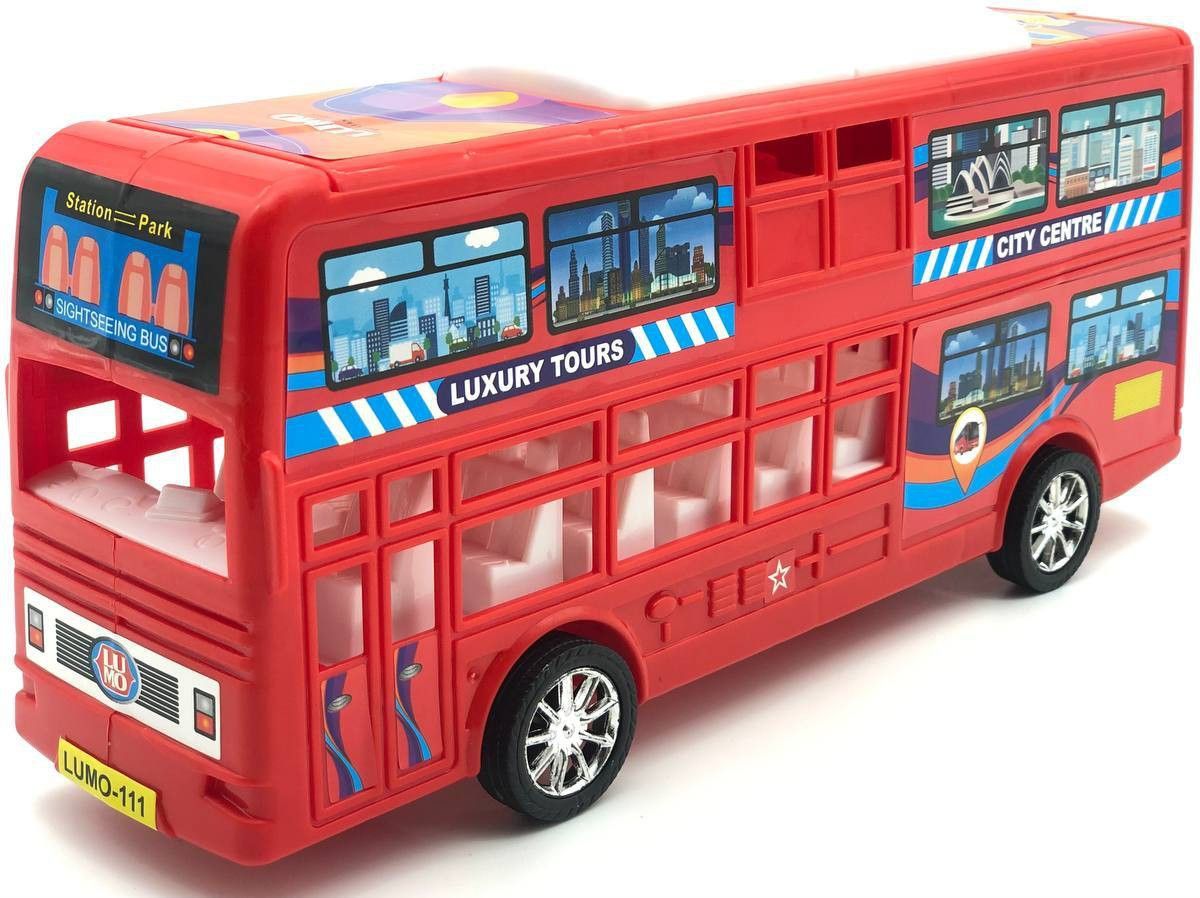 Medium Size Double Decker Plastic Bus Friction Toy (Multicolor, Pack of: 1)-image-46