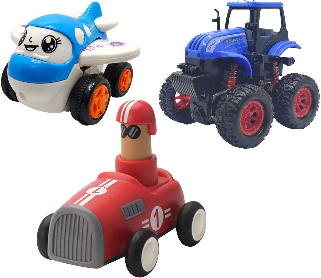 sve Unbreakable Four-Wheel Drive Friction Powered Diecast Toy Set-D94-picture-32