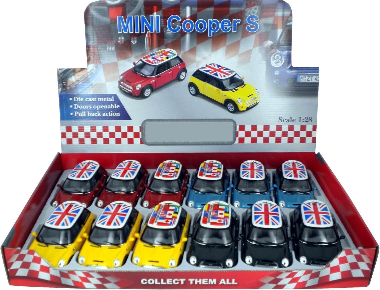 Diecast Model Mini Cooper Car Pull-Back Action, with Openable Doors-image-40