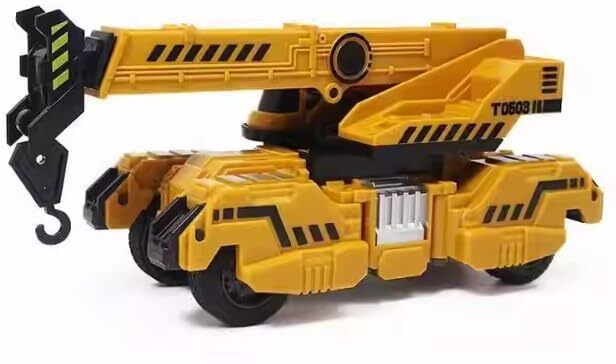 5 In 1 Pull Back Construction Truck with Cable 360 Degree Rotating Towing Crane