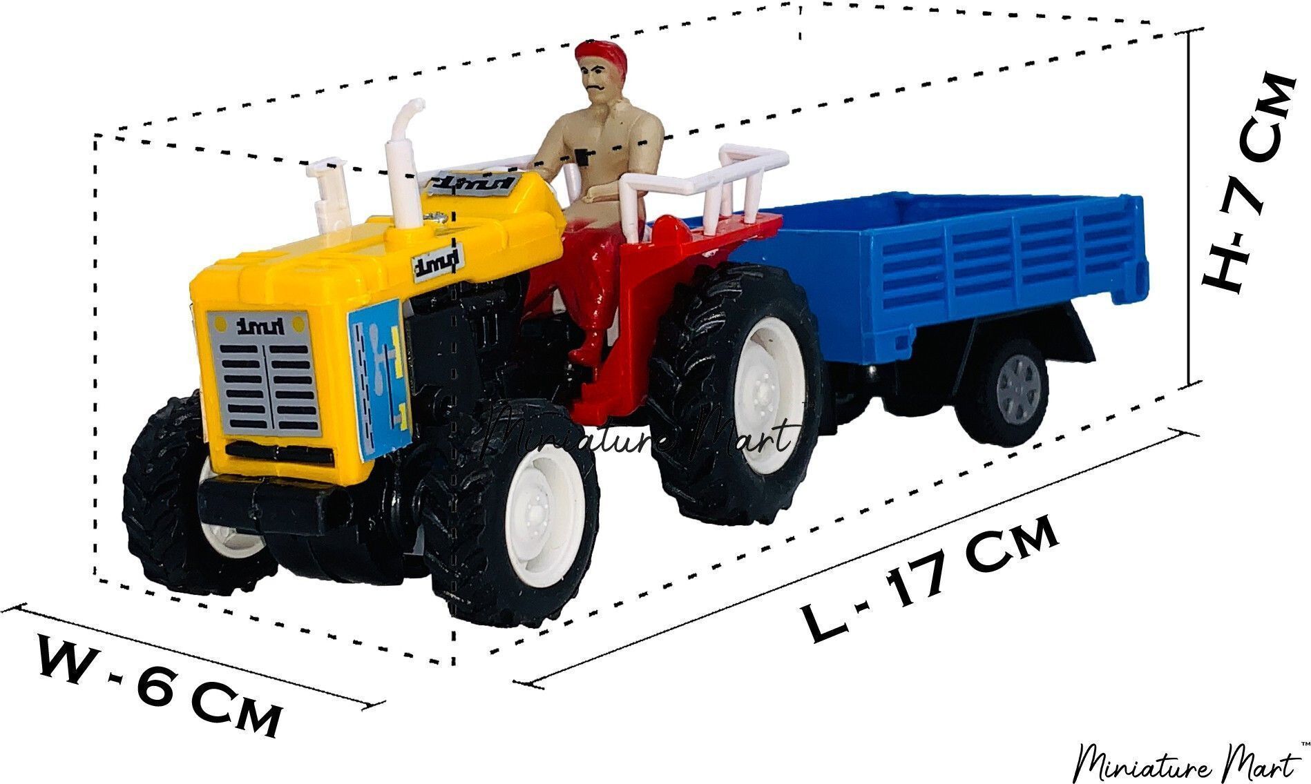 techzage Vehicle CT- Tractor With Trolley(Yellow)-picture-41