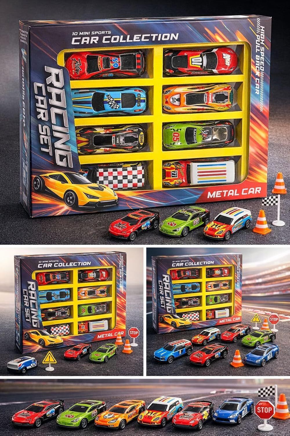 10 Mini Racing Metal Pull Back Car Set for Kids-image-18