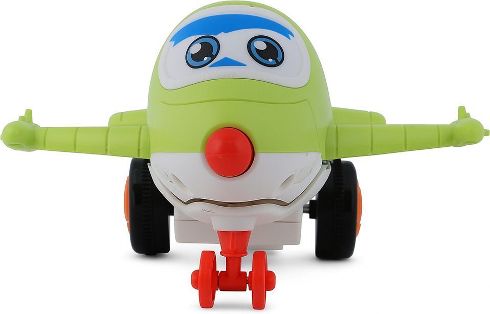 Transforming Robot Plane Toy | Automatic 360° Rotating Friction Car, Green-image-15