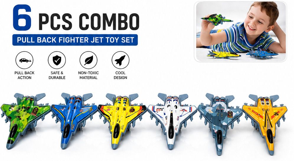 Fighter Jet Toy Set Friction Powered Mini Aeroplane Aircraft Toys-image-29