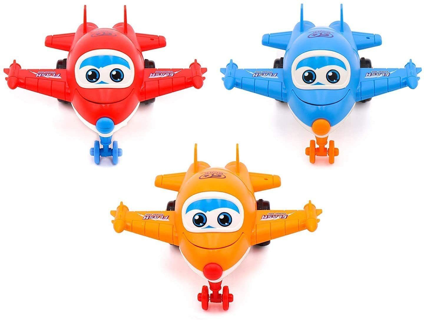 Robot Aeroplane Friction Toy Transformer Converting Mini Aeroplane to Robot Rattle-image-1