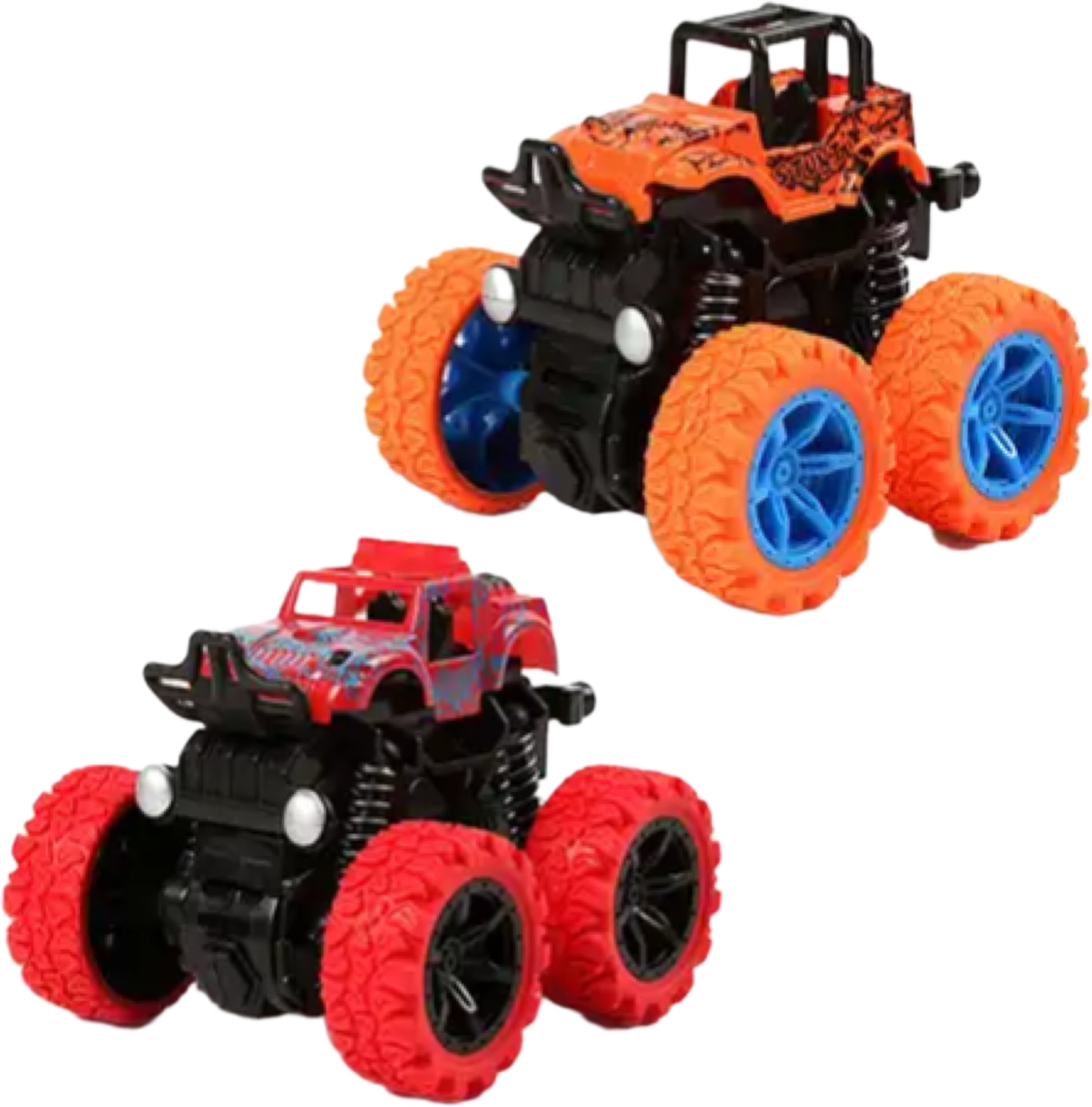 kavana Unbreakable 2 Pcs Head Push And Go Friction Toy Car Set For Kids Friction Toy image 1