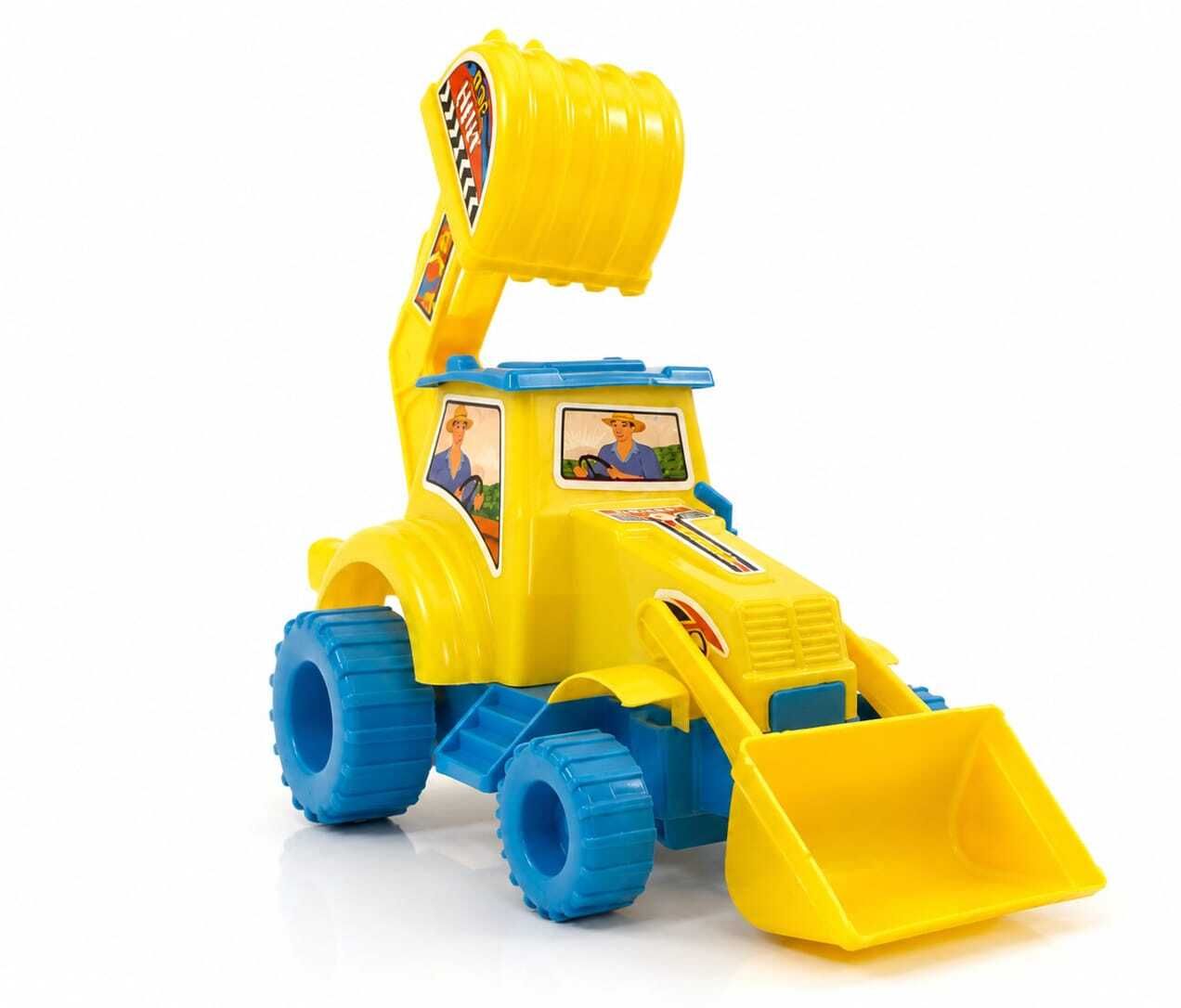 Kids' Tractor with Front Loader and Excavator-image-36