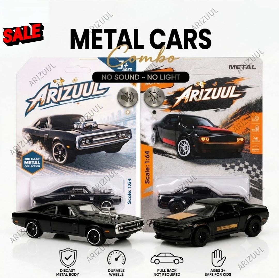 arizuul DC SRT & FF7 Series 1:64 Muscle Metal Diecast Cars Combo-picture-0