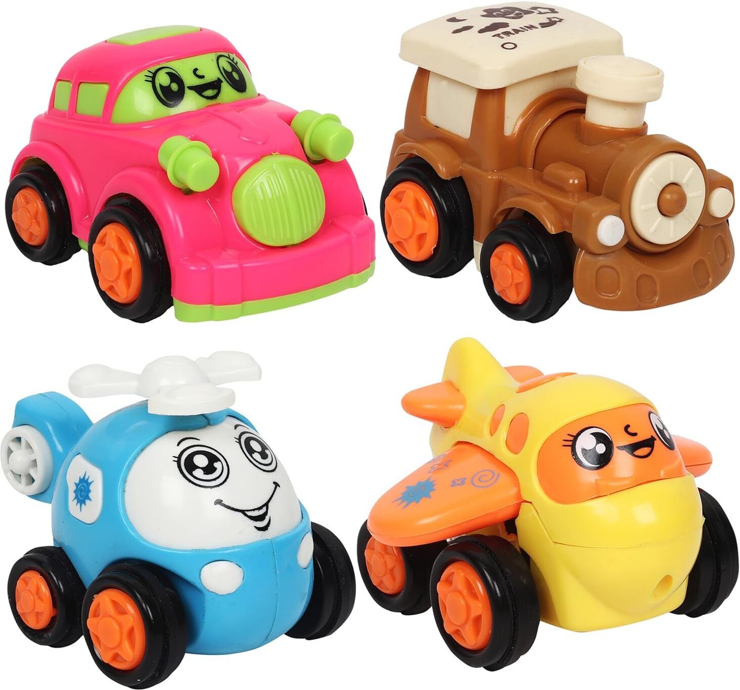 vworld Unbreakable Friction Powered Toy Set of Car, Train, Plane & Helicopter for Kids-picture-13