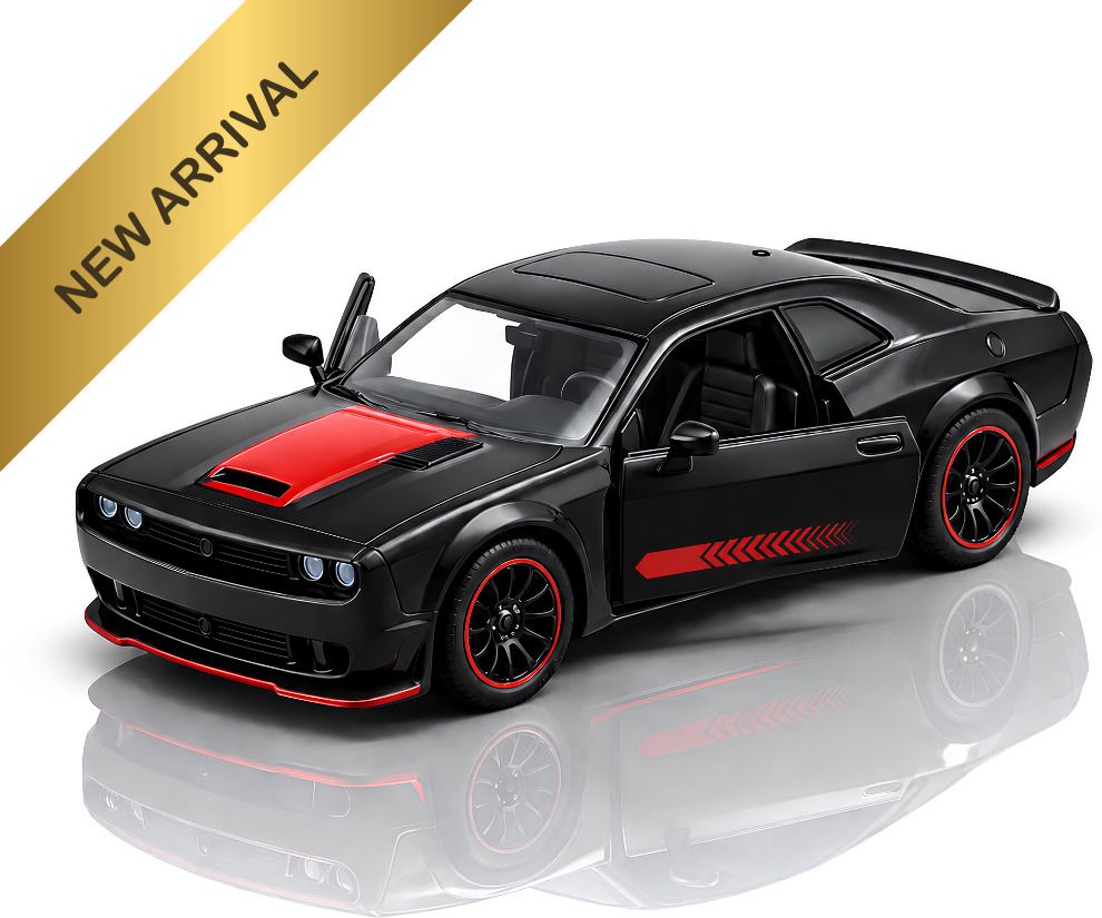 1:64 Die-Cast Sports Car Model Toy – Metal Body Pullback Car with Open Doors-image-29