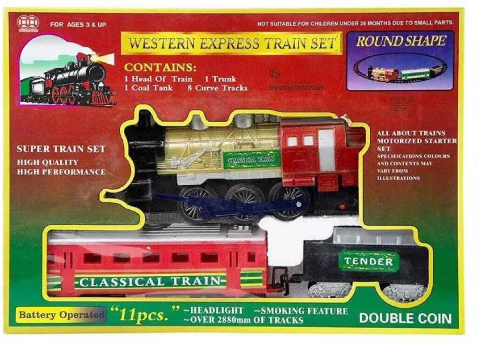 Western Express Railroad Engine and Tracks Play Set 11 Pcs Amazing Fun Toy-image-15