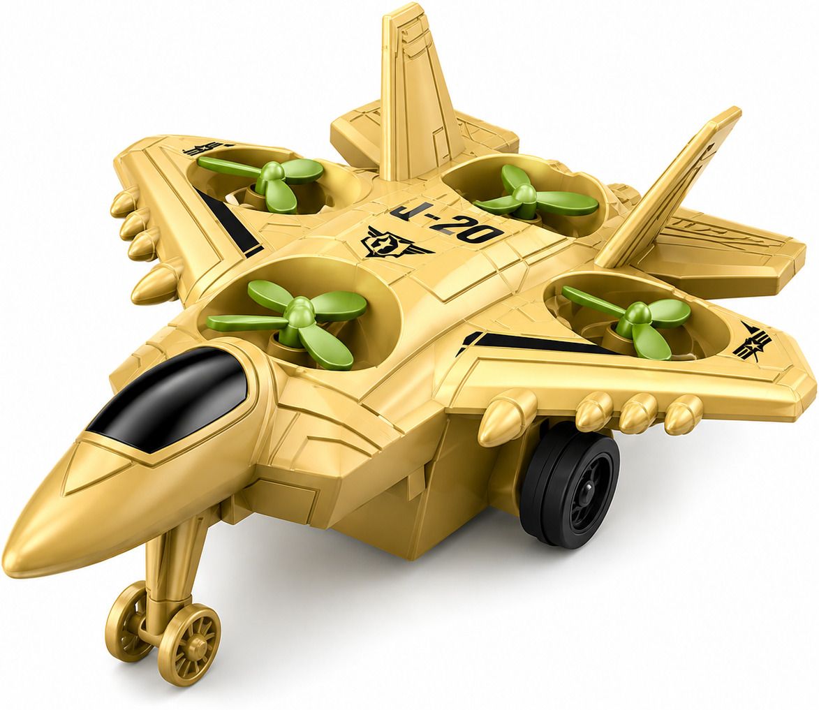 braintastic 4-in-1 Military Fighter Jet Toy for Kids 3+ Years-picture-34
