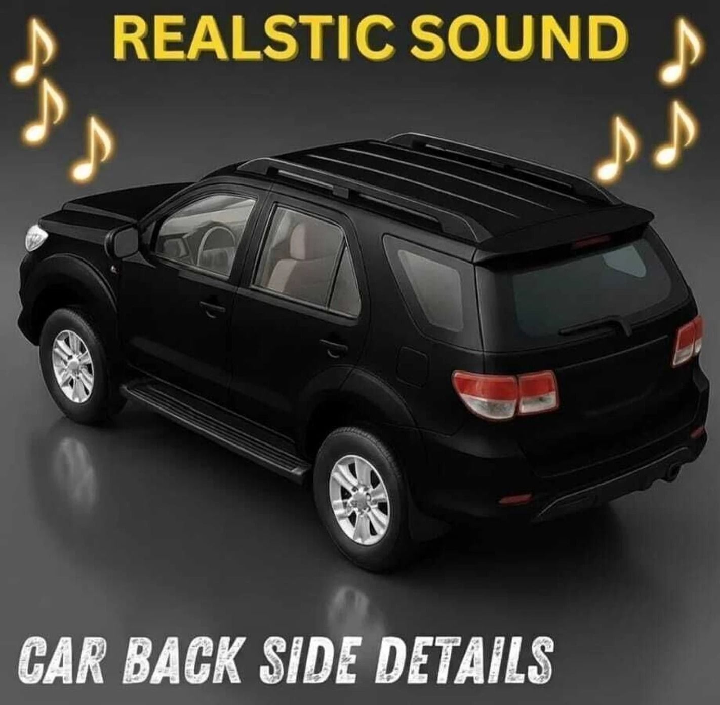houseofcommon Toyota Fortuner Toy Car Die Cast with Light & Sound Pull Back Model for Kids-picture-16