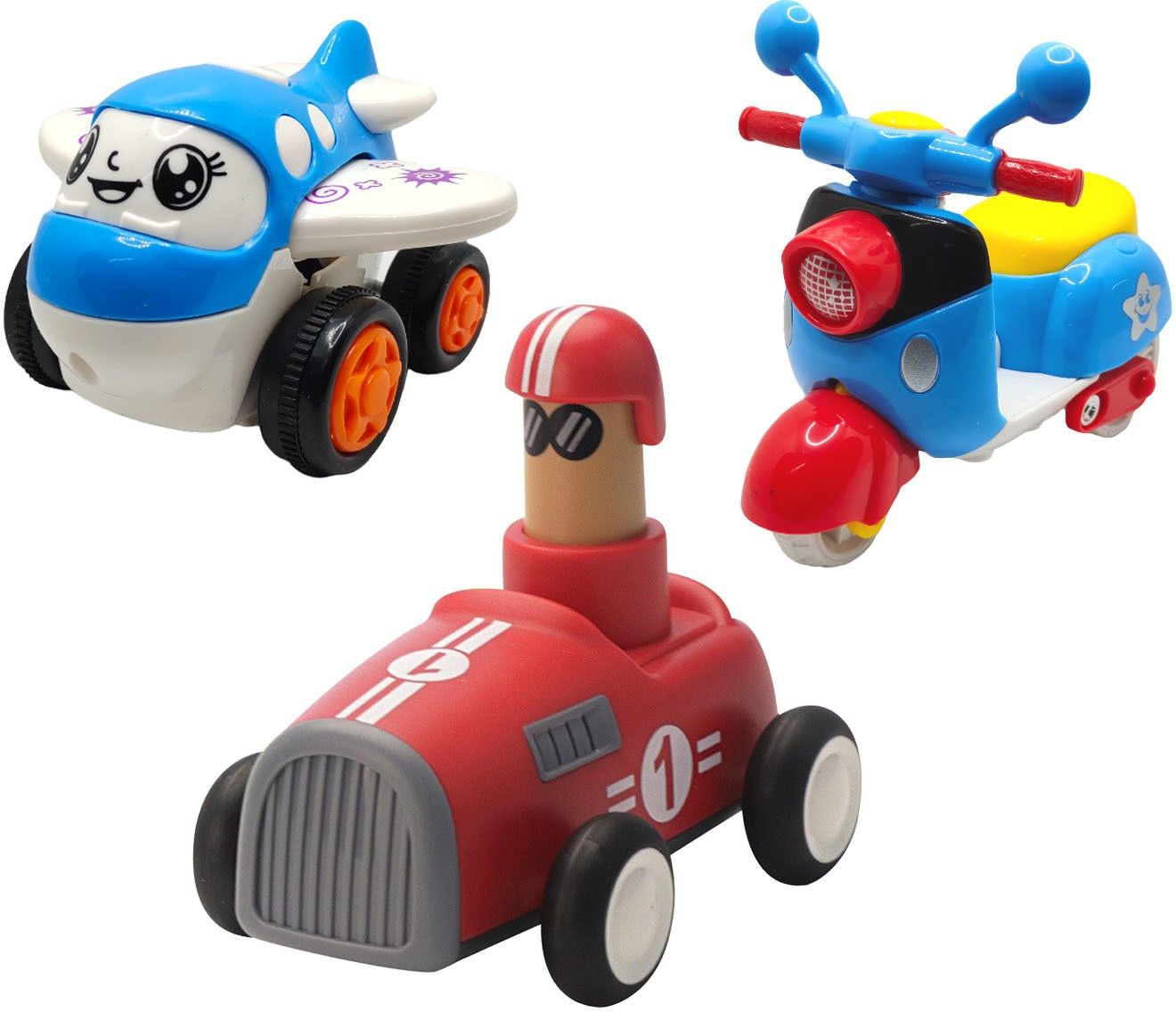 Unbreakable Four-Wheel Drive Friction Powered Diecast Toy Set-D31-image-28