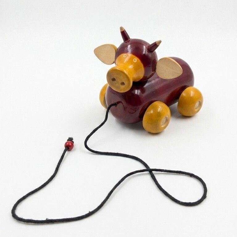 rrr wooden toys Wooden Pull-along Bull-picture-37