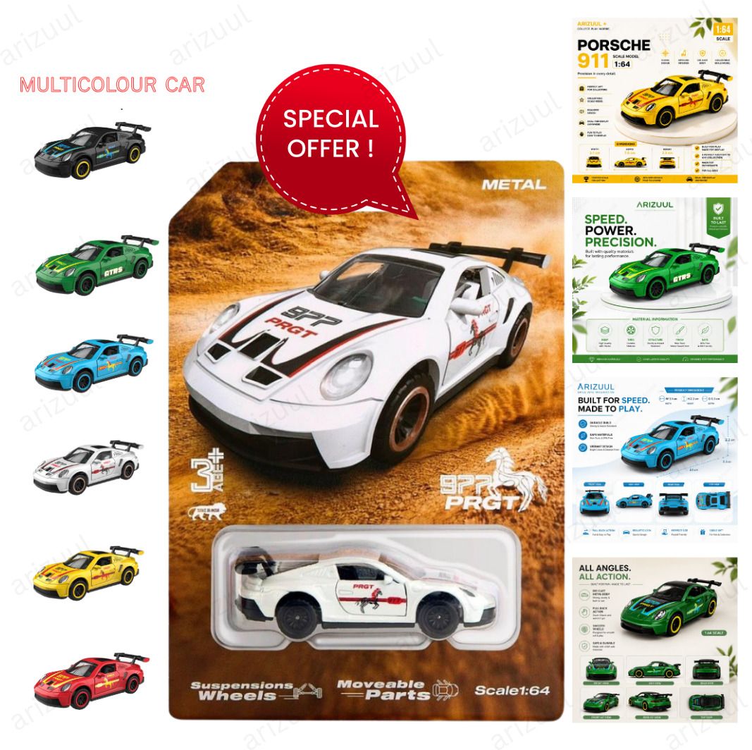 arizuul 1:64 Porsche GT3 RS Mini Supercar Diecast Collection-picture-38
