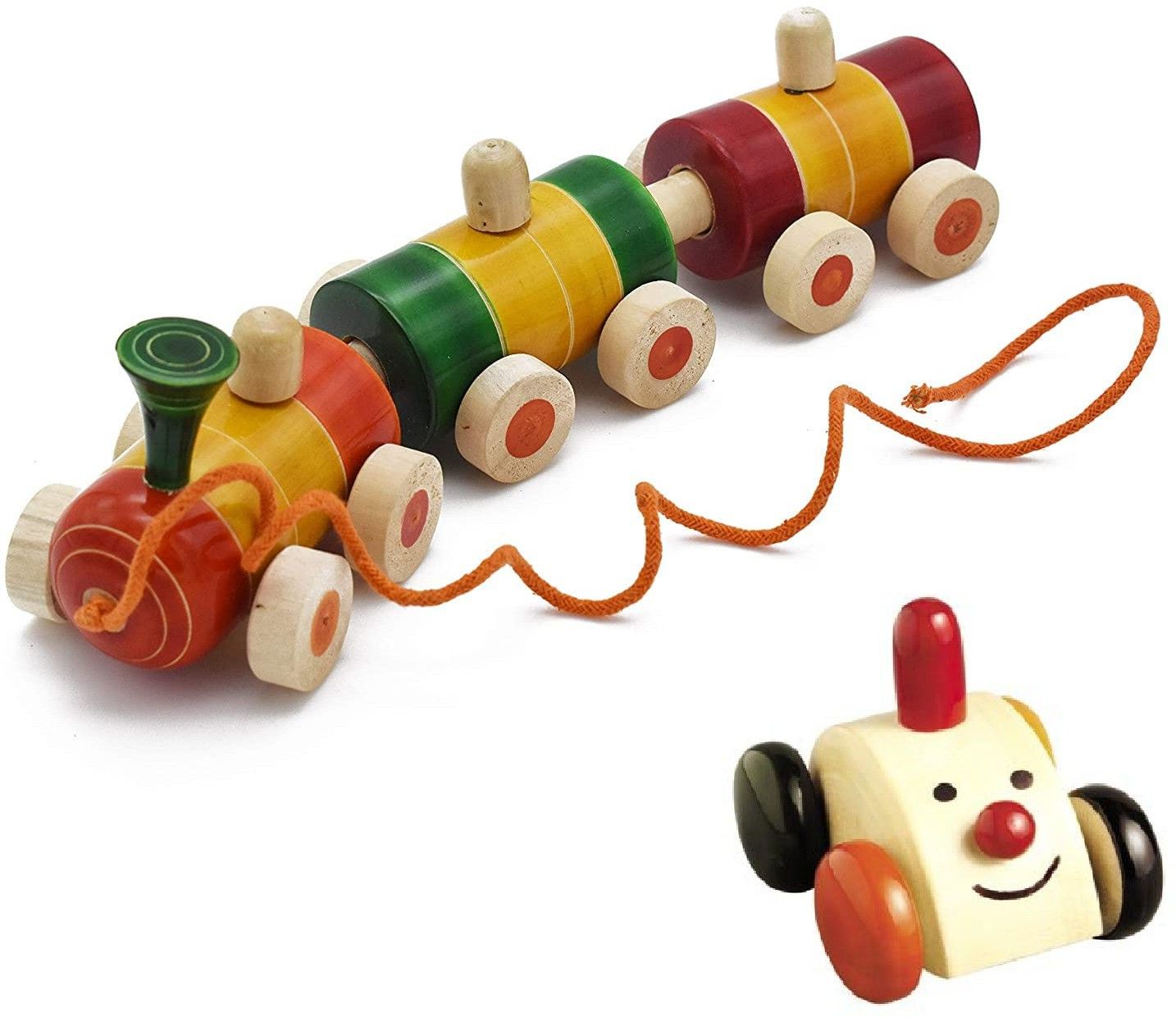 funwood games Jumbo Joker Car and Super Train Pull Along Toy for Kids (Combo Set)-picture-41