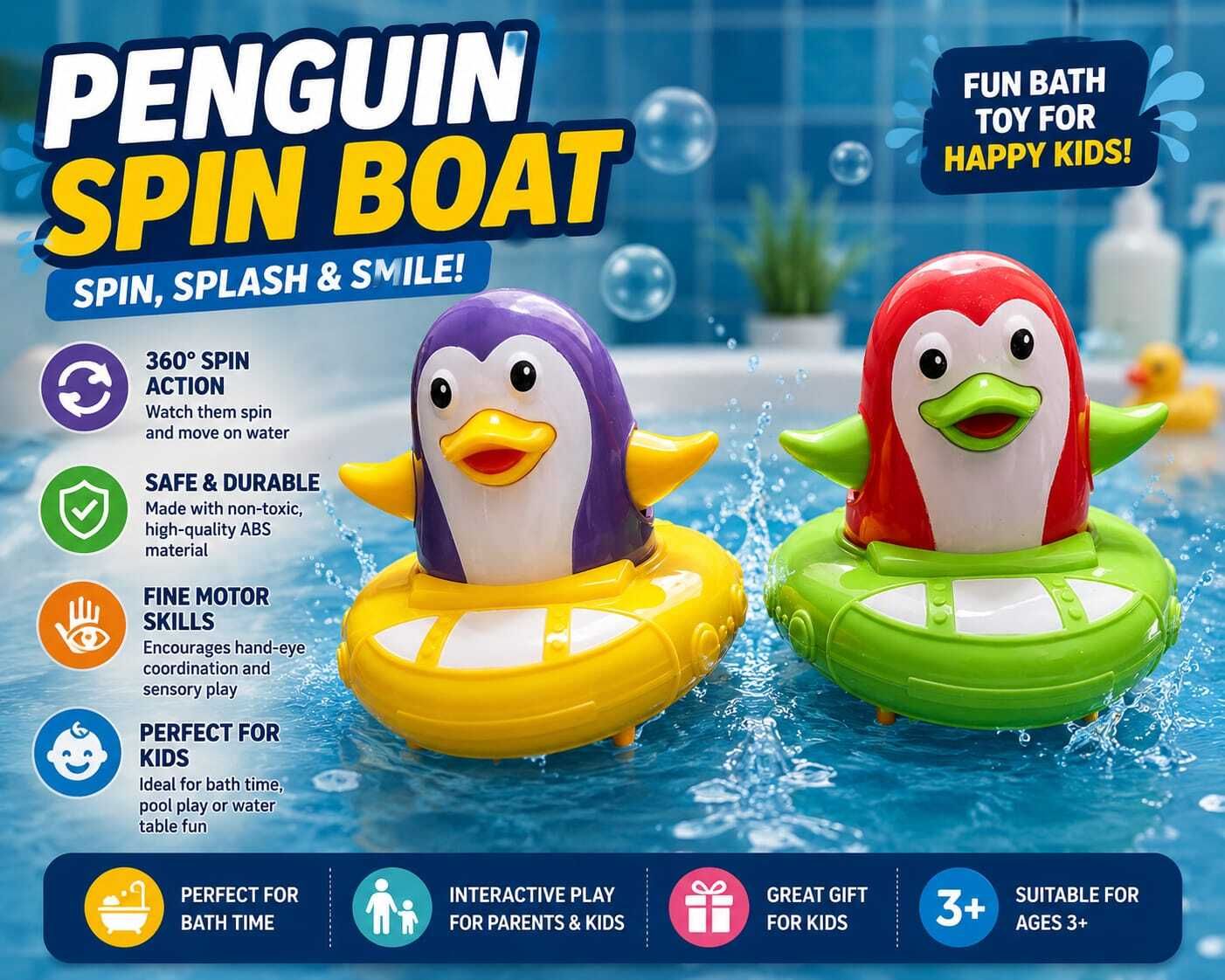 penguin spin boat toy pack of 1 random color-image-43
