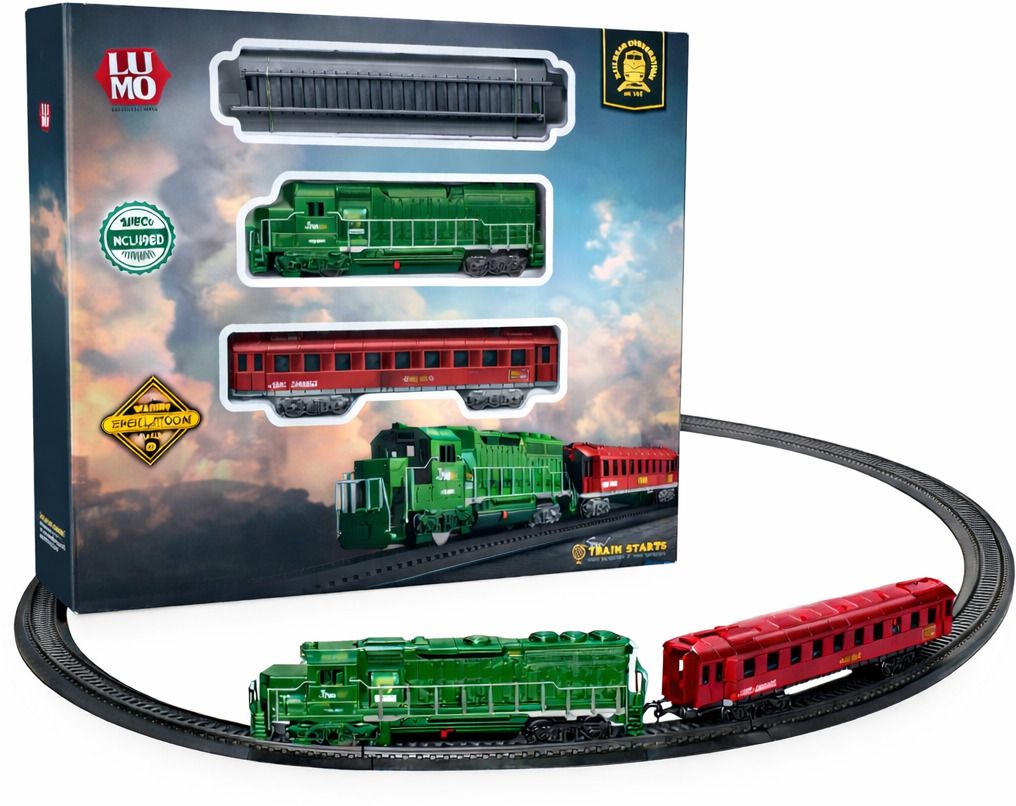 toyify Electric Retro Toy Train & Track Set for Kids with Engine & Coach 18 PCS-picture-40