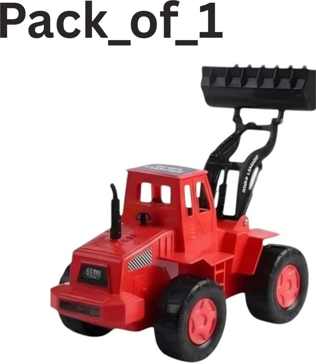 lastictoy Red Toy Loader Truck Moving Bucket Shovel Vehicle Kids Construction Bulldozer-picture-20