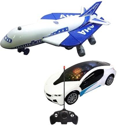 lacasada Aeroplane & Remote Control Sports Car Combo for Kids 3+ Years-picture-14