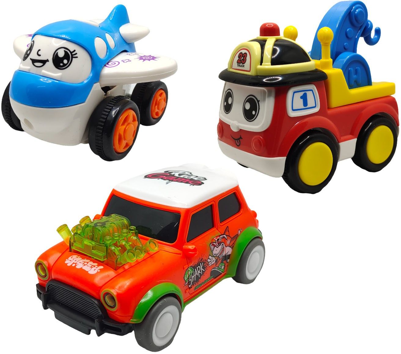 vaniha Unbreakable Four-Wheel Drive Friction Powered Diecast Toy Set-D114-picture-46