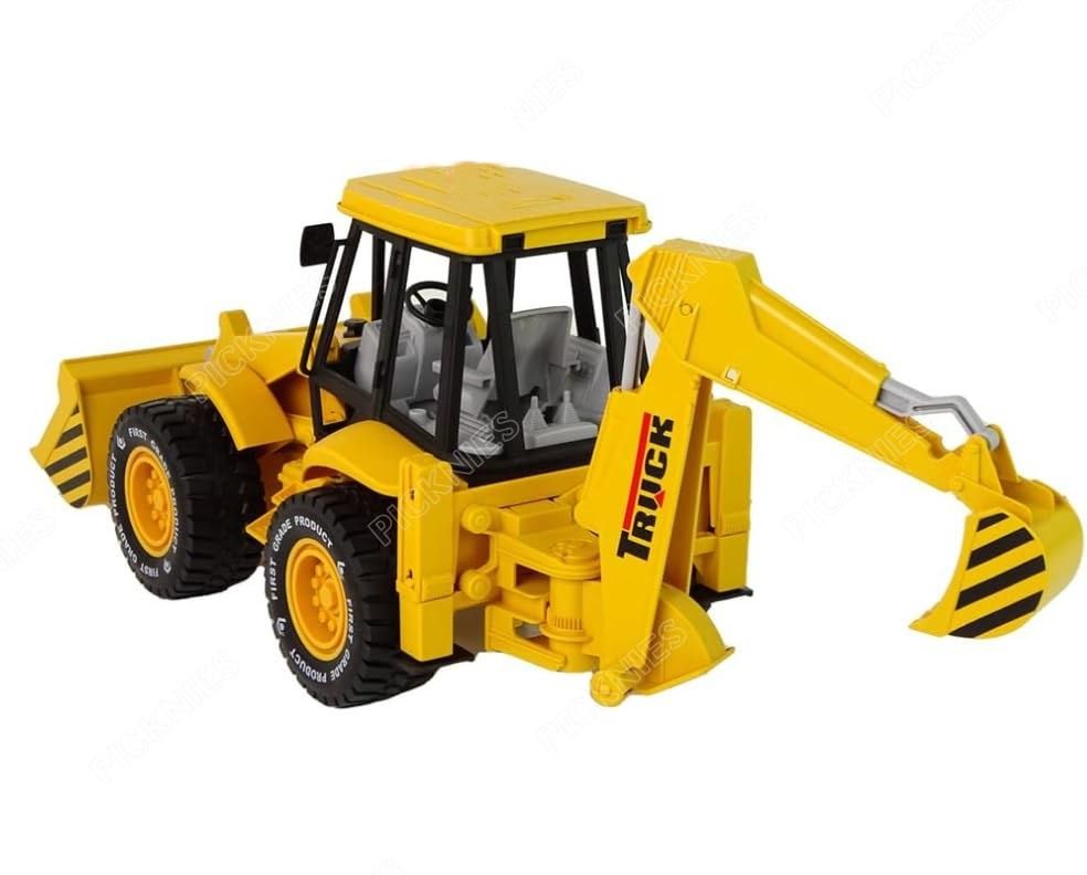 forsikha Unbreakable Pull Back Digger JCB Construction Loader Truck Vehicle Toys for Kids-picture-41