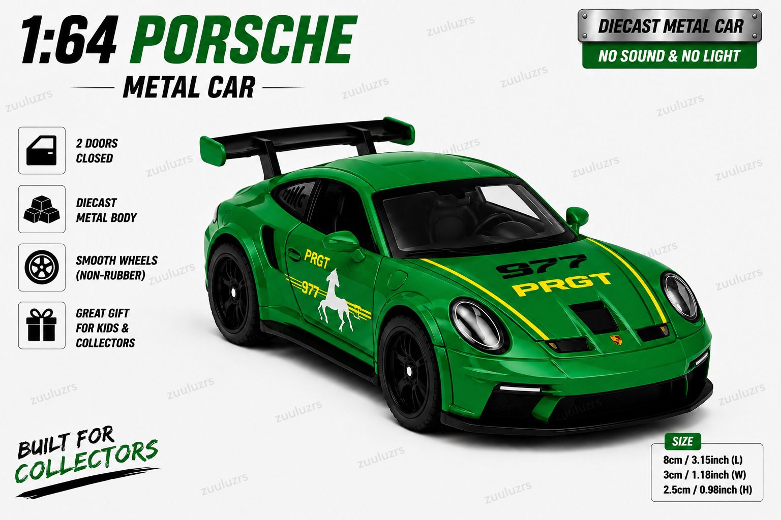 zuuluzrs Scale Model 1/64 Porsche 911 Car Diecast Model Best-picture-11
