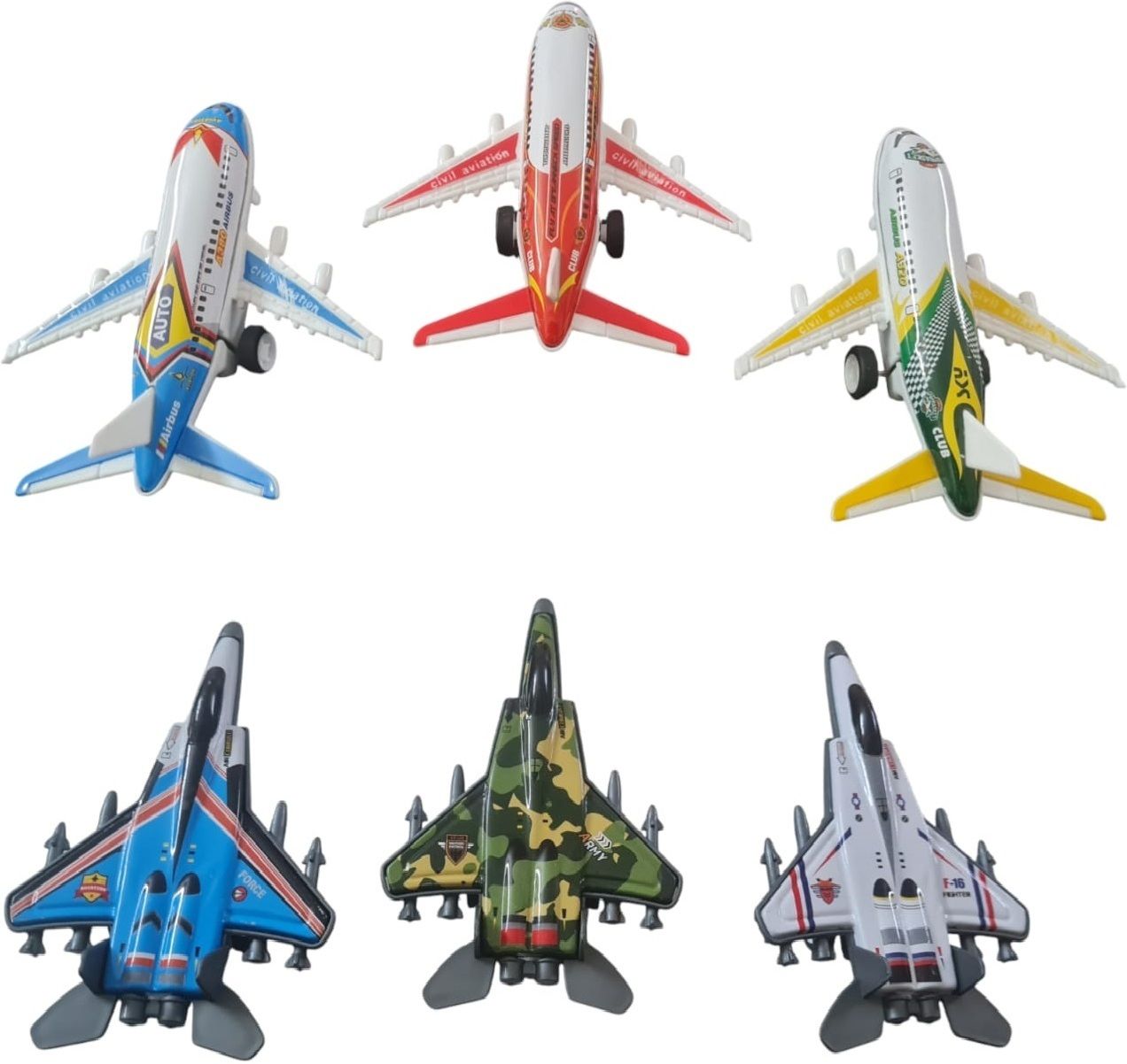 Die-cast Aircraft Aeroplane Fighter Jet Pull back Military Airplane Boing Set